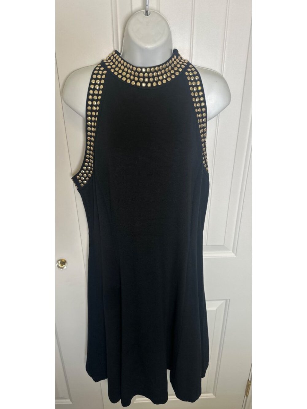 Designer Carmen Marc Valvo black sleeveless dress, Large - Picture 2 of 7